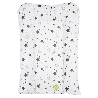 Flocons Wickelauflage 50x70 cm Sterne hellgrau - Babycalin