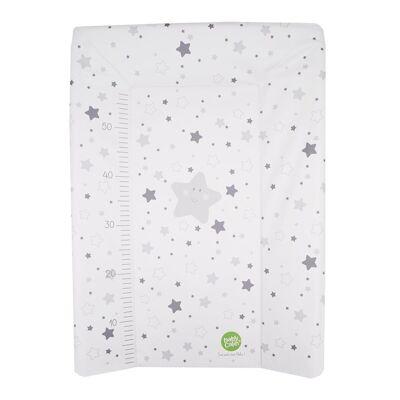 Cambiador de lujo 50x70 cm Estrellas grises + tabla de crecimiento - Babycalin