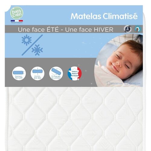 Matelas bébé Climatisé Ete - Hiver 60x120 cm - Babycalin