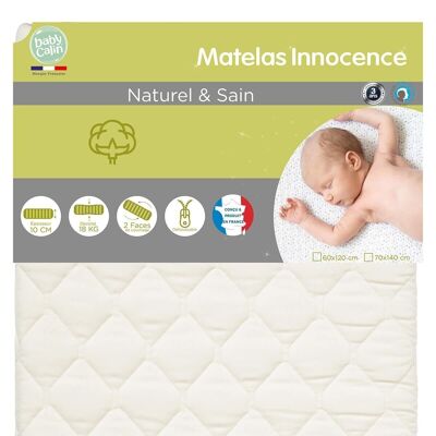 Innocence Organic baby mattress 70x140cm 18 kg-m3 - Babycalin Bio