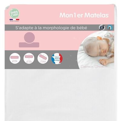 BabyCalin Matelas à langer bébé rose en PVC 50x70 cm FLOCONS