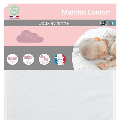 Materasso letto comfort 60x120 cm 24kg-m3 - Babycalin