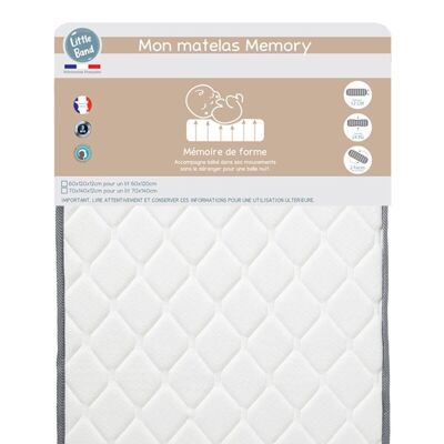 Memory bed mattress 24kg-m3 70x140 cm - Little Band