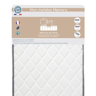 Memory bed mattress 60x120 cm 24kg-m3 - Little Band