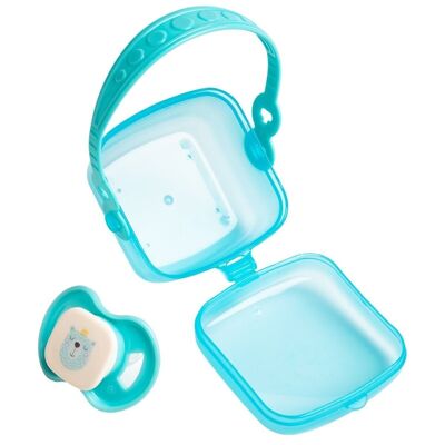 Blue bear pacifier + pacifier holder - Babycalin