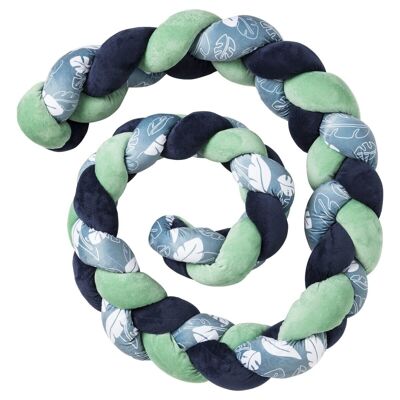 Decorative braid 250 cm Leaves blue, green - Little Band