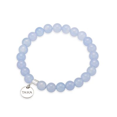 Bracelet calcédoine bleue