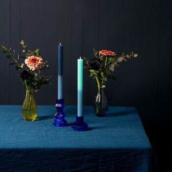Vase bourgeon en verre bleu marine pour fleurs 6