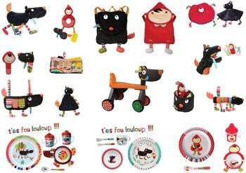 Pack 43 jouets d'éveil et manipulation, accessoires, vaisselle enfant. "Best Sellers" Collection T'es Fou LOULOUP !!! (25 sacs cadeaux offerts) 1