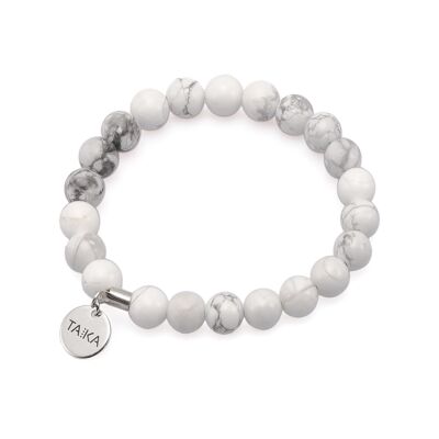 Pulsera de howlita blanca