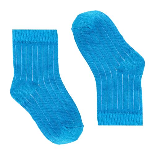 Jeans blue socks with bright pinstripe for Kids