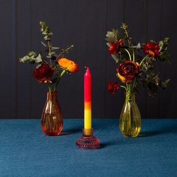 Vase à bourgeons en verre jaune pour fleurs, décor printanier 7