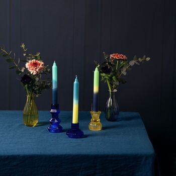 Vase à bourgeons en verre jaune pour fleurs, décor printanier 9