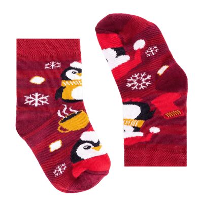 Christmas Penguins Socks for Kids
