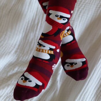 Chaussettes Pingouins de Noël pour Enfants 3