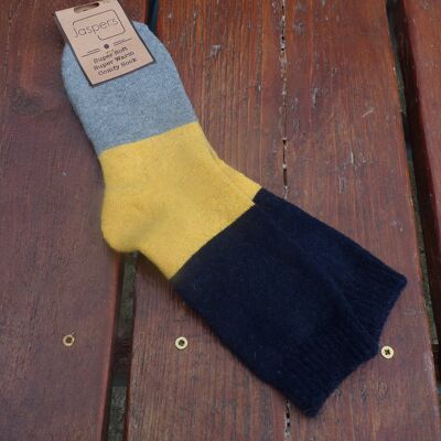 Super Soft Socks with Three block colours