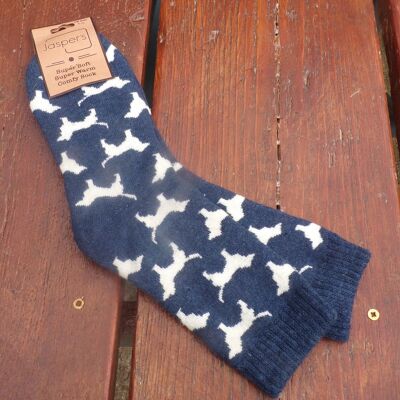 Super Soft Socks with Two Coloured Dog Design