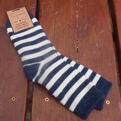 Super Soft Socks with Two Coloured Stripe Design