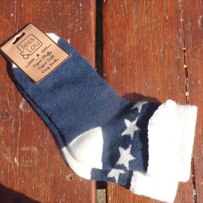 NEW! Cosy Cuff Socks with Stars