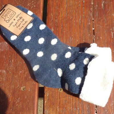 NEW! Cosy Cuff Socks with Large Spots
