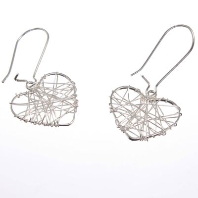 Web Heart Earring ER077 (matches necklace NK184)