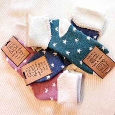 Cosy Cuff Socks with Stars S104