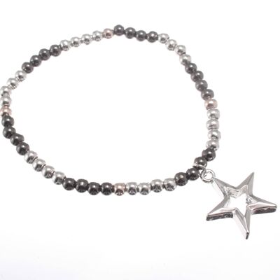 Beaded bracelet with Hollow Star Pendant
