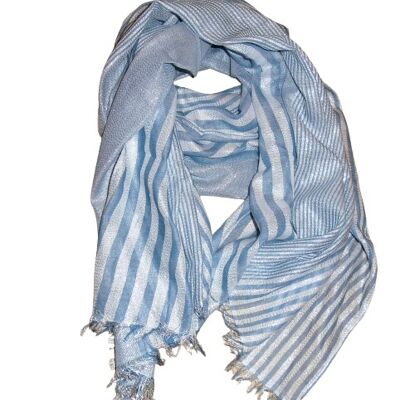 Lurex Stripe Summer Scarf to add a splash of bling S017M