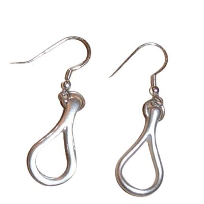 Long Drop Loop Earrings in Silver ER097