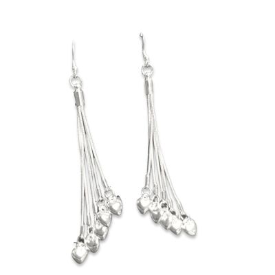 Cascading heart hook earrings ER095