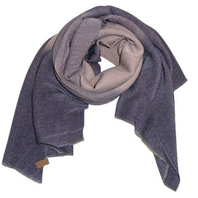 Super Waffle Scarf with Dip Dye Pattern S711L