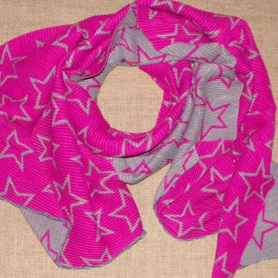 Super Waffle Scarf with Large Hollow Star S131C