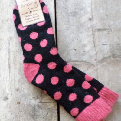 Super Soft Socks with Two Coloured Spot JS805P