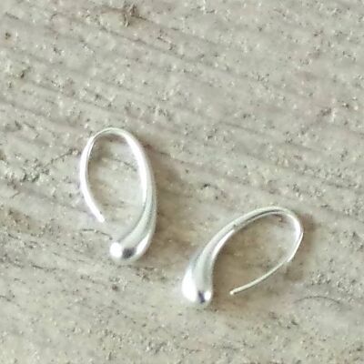 Mat Silver Dew Drop Earring ER112