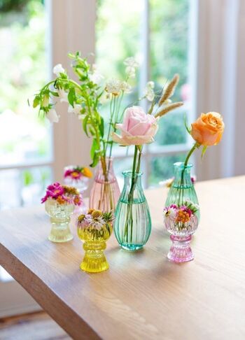 Vases à bourgeons en verre colorés pour fleurs, fête des mères - 15 ensembles 10