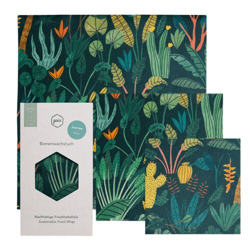 Bio Bienenwachstuch Starter Set (S/M/L) - Jungle