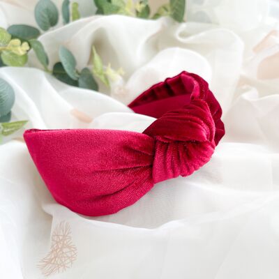 Red Velvet Knot Headband Hair Accessory