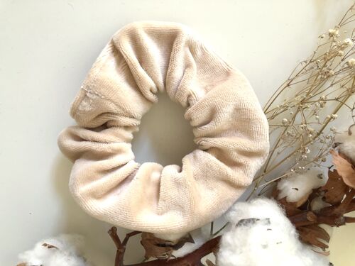 Bio-Baumwoll Scrunchie VELVET beige