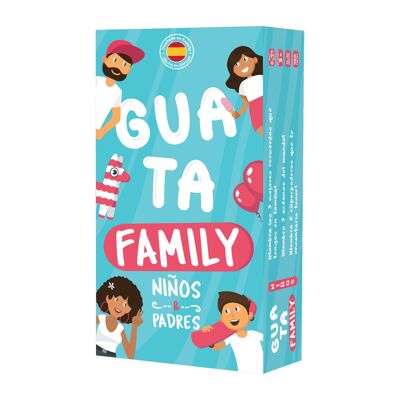 GUATAFAMILY - Jeu de société familial - Cartes pour enfants et parents - Rire et Imagination - Édition espagnole - Idée cadeau amusante
