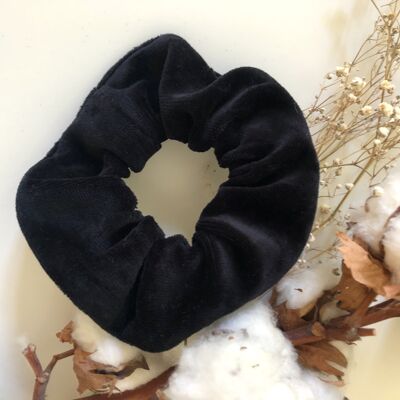 Bio-Baumwoll Scrunchie VELVET schwarz