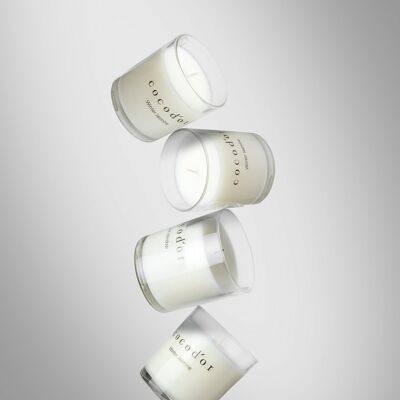 Cocodor Premium Jar Candle White Wax  (PCA30390) ROSE PERFUME