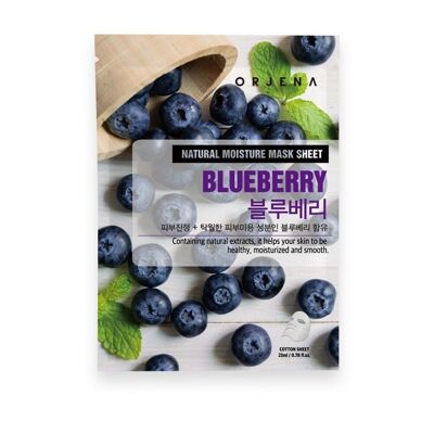 ORJENA Natural Moisture Blueberry Mask Sheet / Mascarilla Arándanos 23 ml