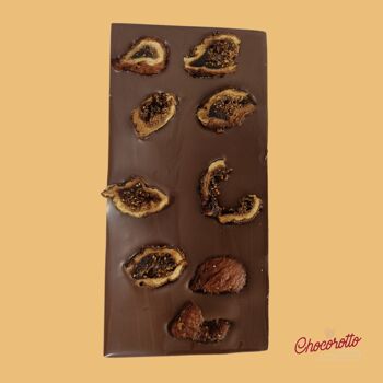 Tablette de Chocolat Noir aux Morceaux de Figues 100gr