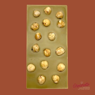 Pistachio Chocolate Bar with Hazelnuts 100gr