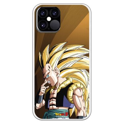 Carcasa iPhone 12 o 12 Pro con un diseño de Dragon Ball Z Gotenks SS3