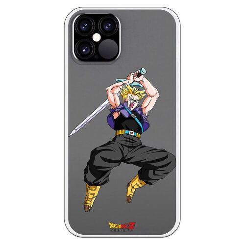 Carcasa iPhone 12 o 12 Pro con un diseño de Dragon Ball Z Future Trunks