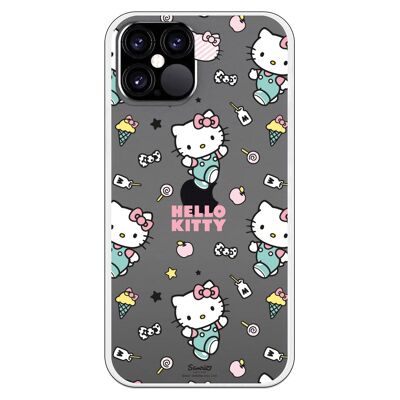 Carcasa iPhone 12 Pro con un diseño de 12 Max con un diseño de Hello Kitty patron stickers