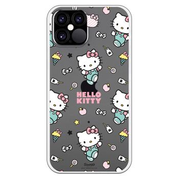 Coque pour iPhone 12 Pro avec un design 12 Max avec un design d'autocollants à motif Hello Kitty 1