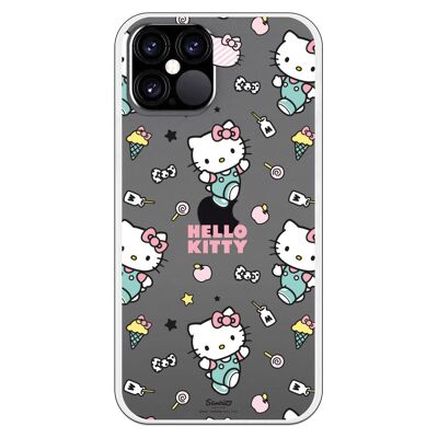 iPhone 12 Pro case with a 12 Max design with a Hello Kitty pattern stickers design