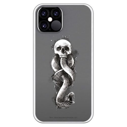 Carcasa iPhone 12 o 12 Pro con un diseño de Harry Potter Dark Mark